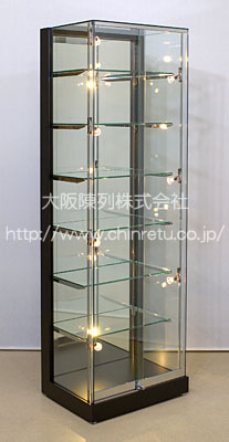 ハロゲンスポットライト付きショーケース｜照明付きコレクションケース