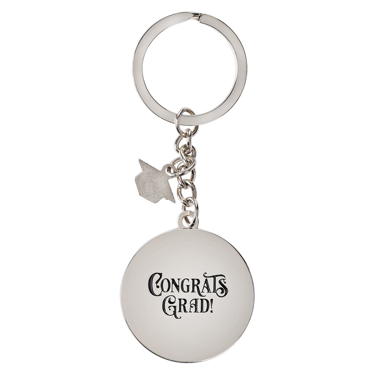 Congrats Grad Hope & a Future Navy Blue Metal Keychain with Link