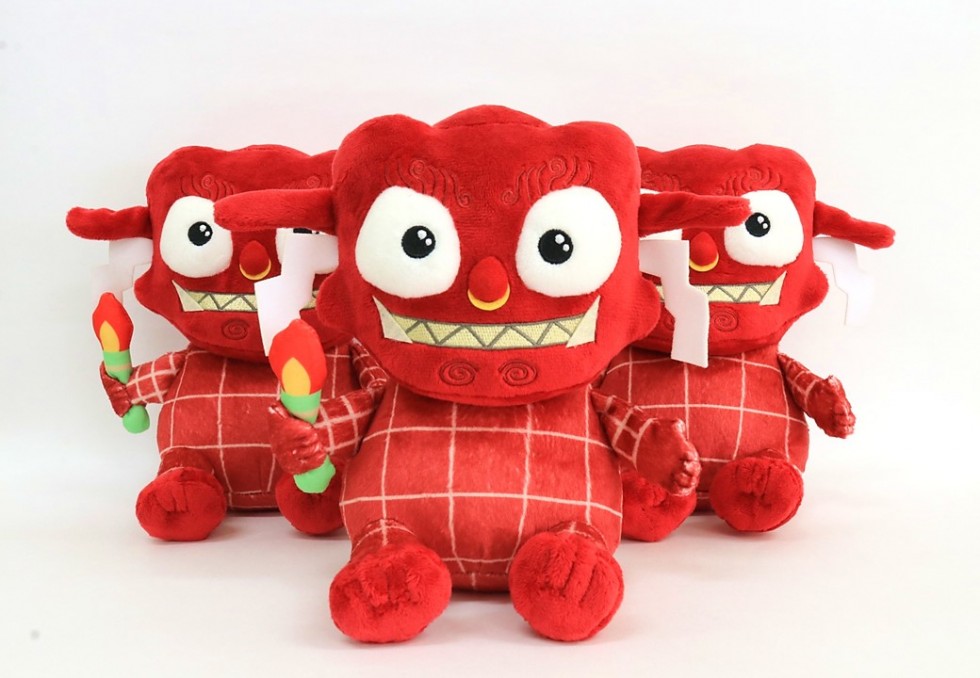 くにさきの鬼「てんてん」のぬいぐるみができました！ - 文化財室