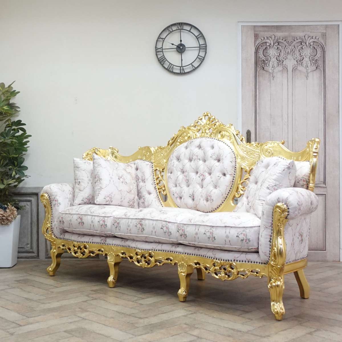 3人掛けソファ・アンティークテイスト 1011-3-10F116B 新着