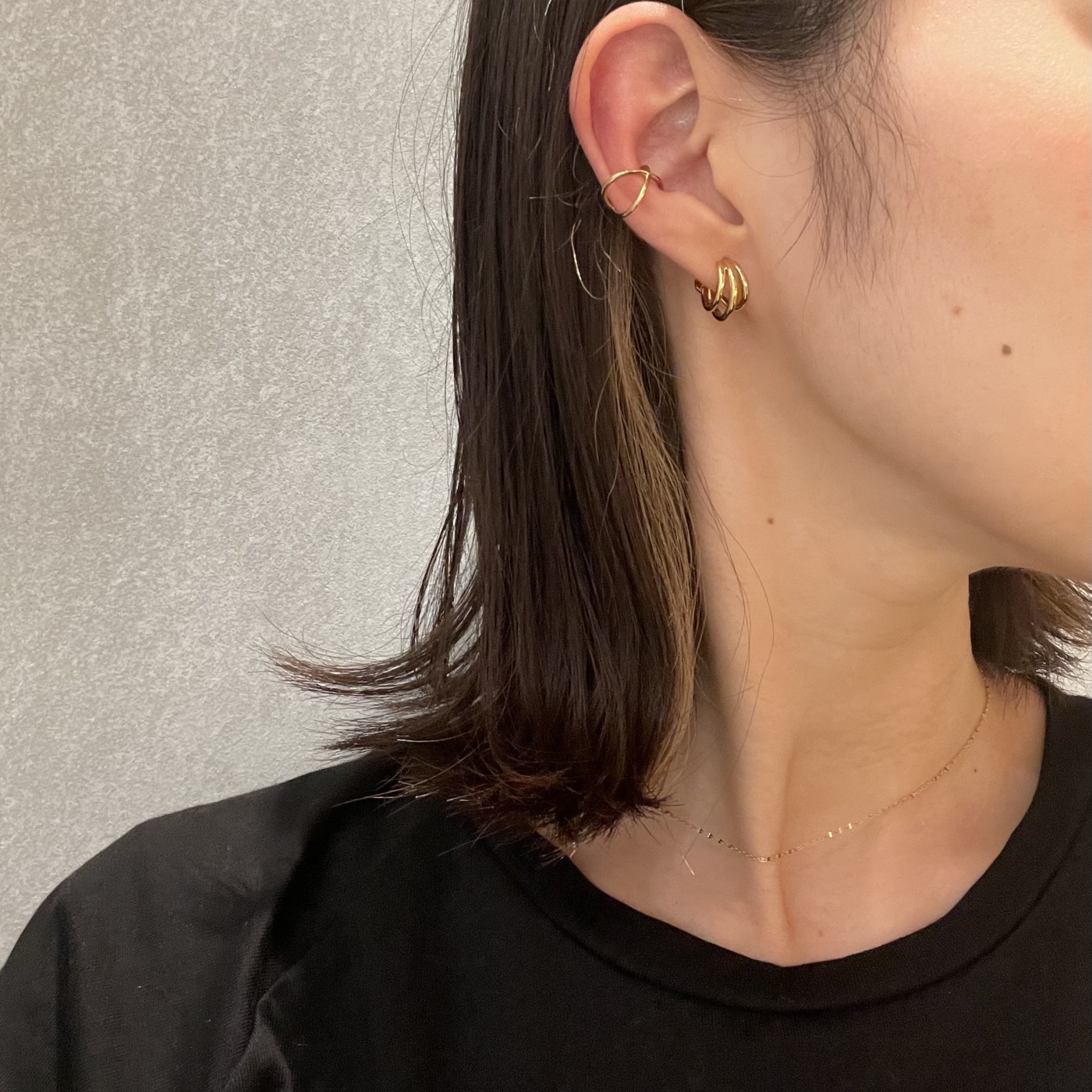 美品 Jouete ジュエッテ ラップピアス SV925+K10+プラチナCT ラップ