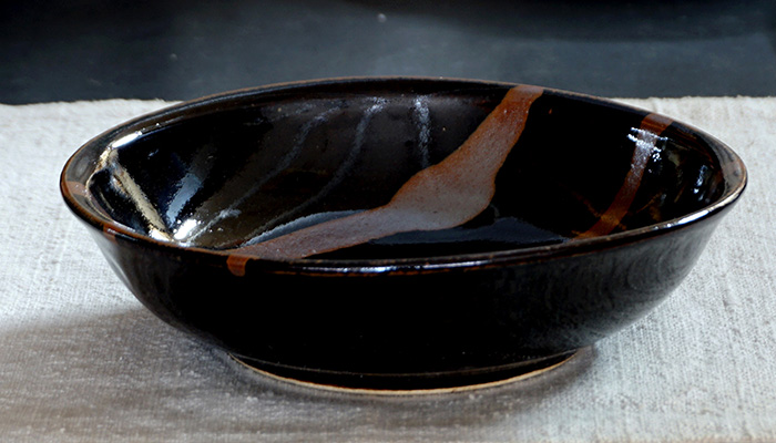 うつわの店 クラフトなかつか ｜ 取扱商品 益子焼 中鉢 15cm 柿釉 三流し