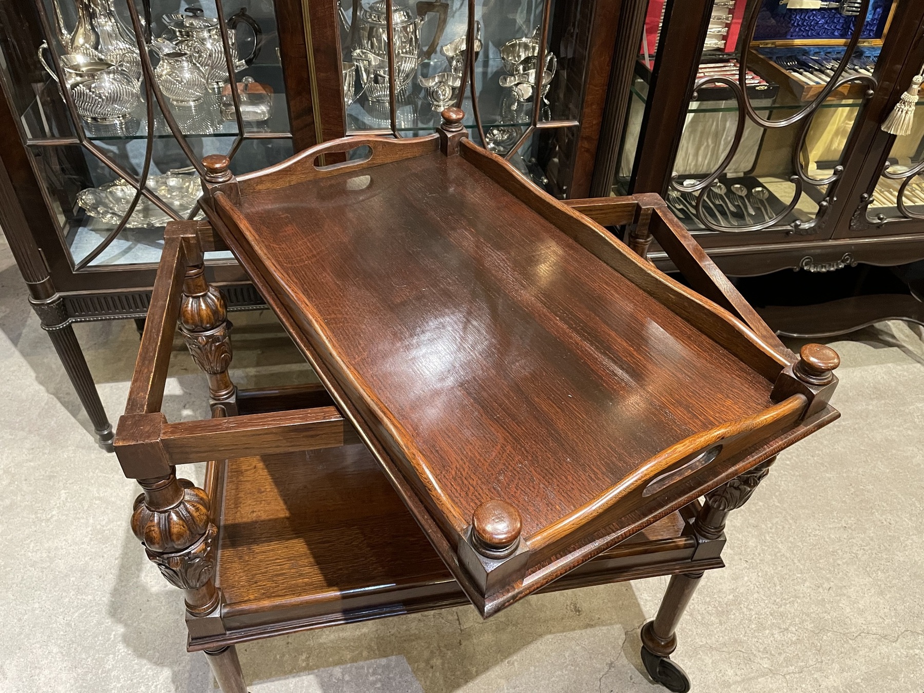 イギリス アンティーク 家具 ティー トローリー 1930年頃 614A