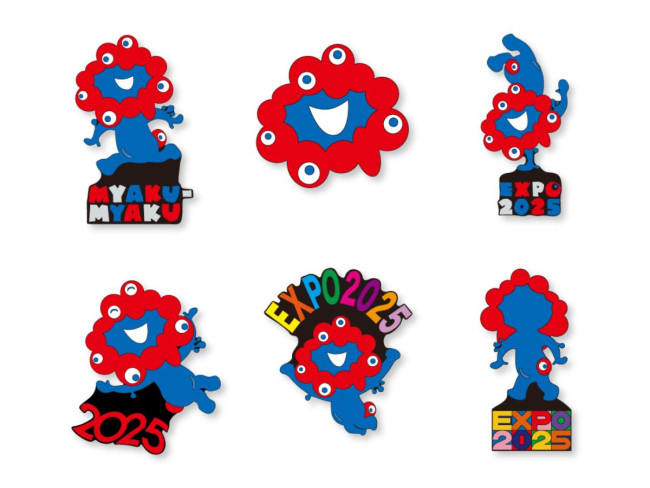 大阪・関西万博「ミャクミャク ピンズ6Pセット」新登場！ 後ろ姿など