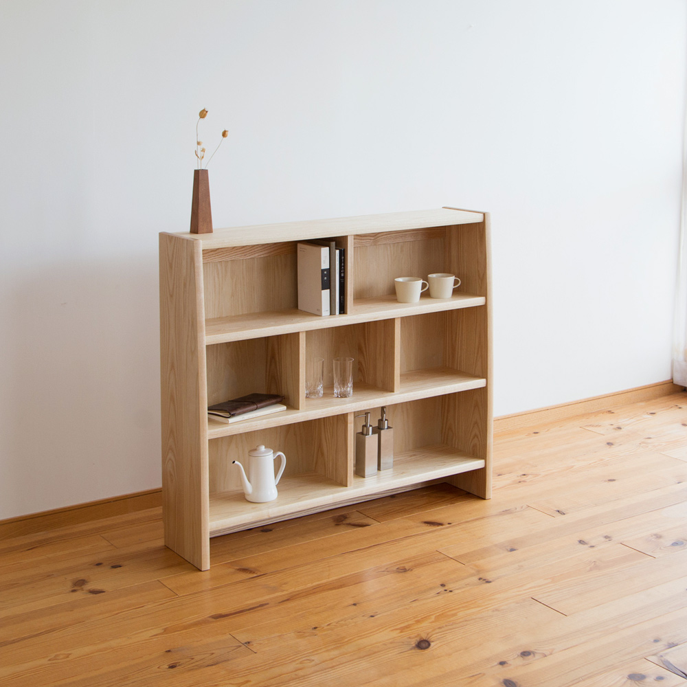 C-413 ホワイトアッシュのブックシェルフ 家具工房クラポ