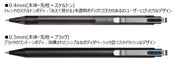 業界初！“6色の黒インキ”シリーズで大注目の単色ゲルインキボールペン