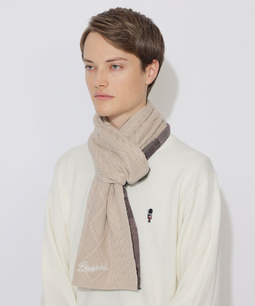 WEB限定】チェックニットマフラー（マフラー/ストール）｜BLACK LABEL