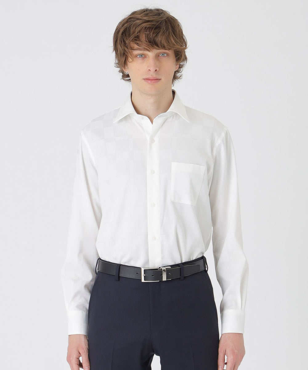 ハーフスケールシャドークレストブリッジチェックセミワイドカラー