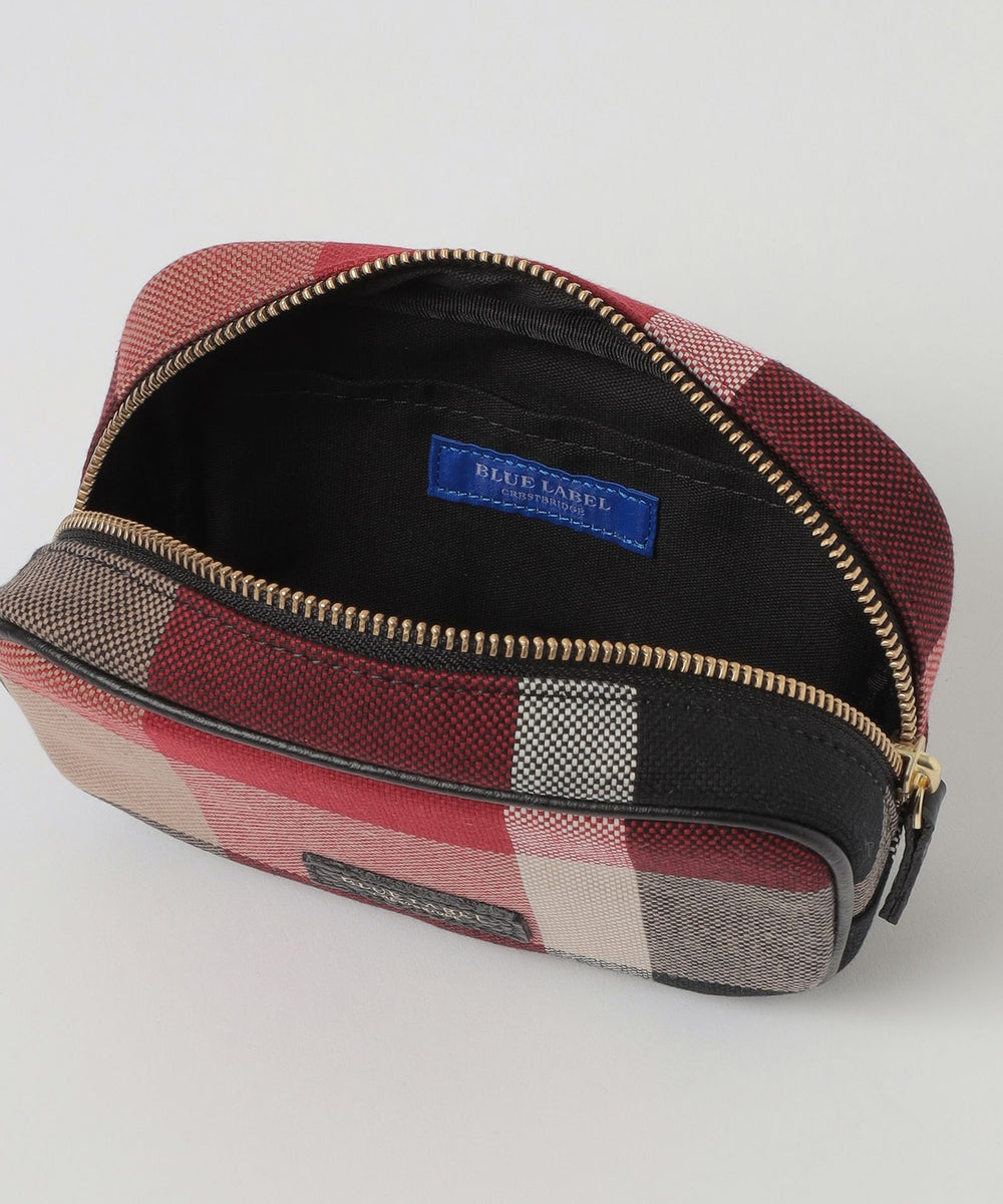 クレストブリッジチェックキャンバスポーチ（ウォレット/ポーチ