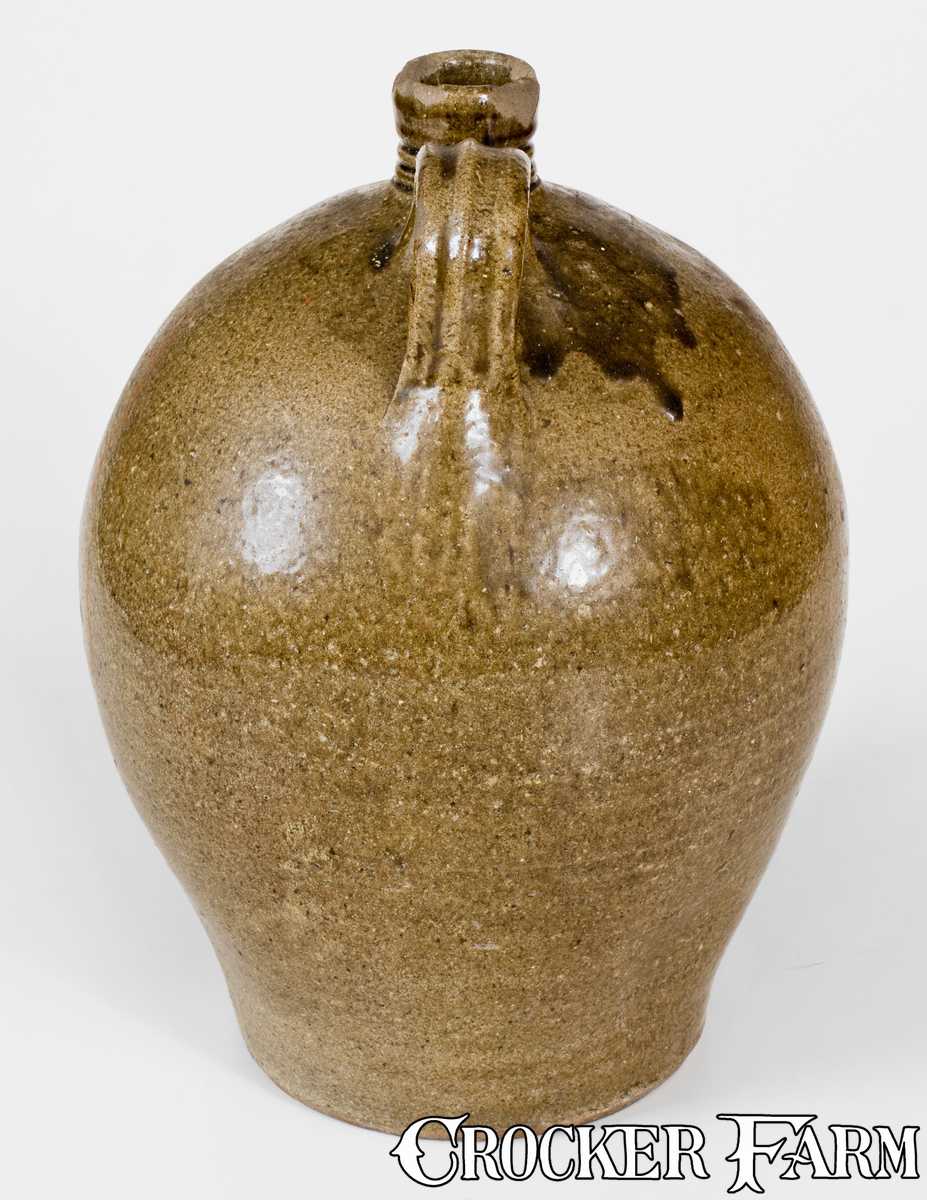Rare 2 Gal. JCM Stoneware Jug, related to Daniel Seagle, Catawba