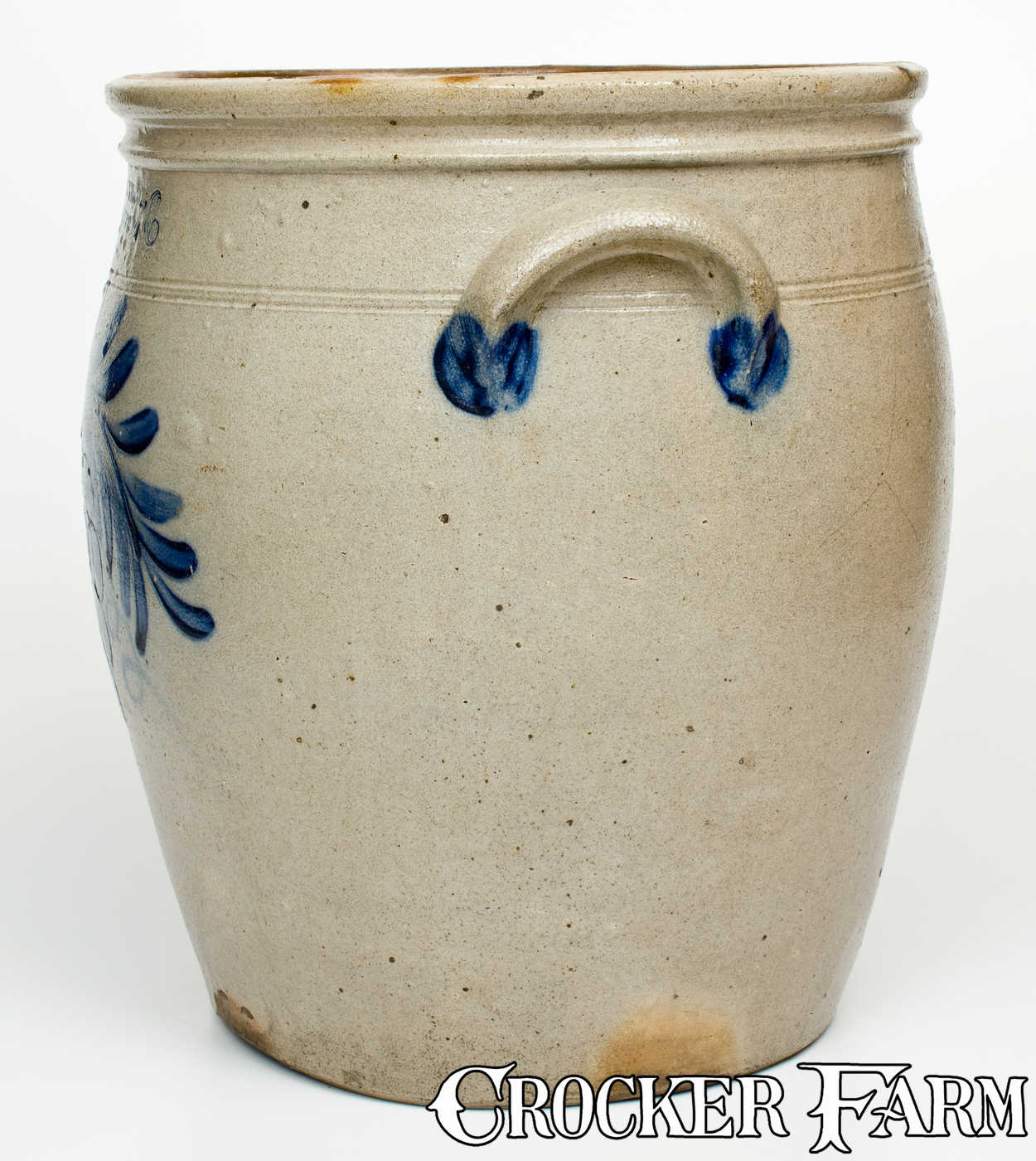 Six-Gallon COWDEN & WILCOX / HARRISBURG, PA Stoneware Grapes Crock