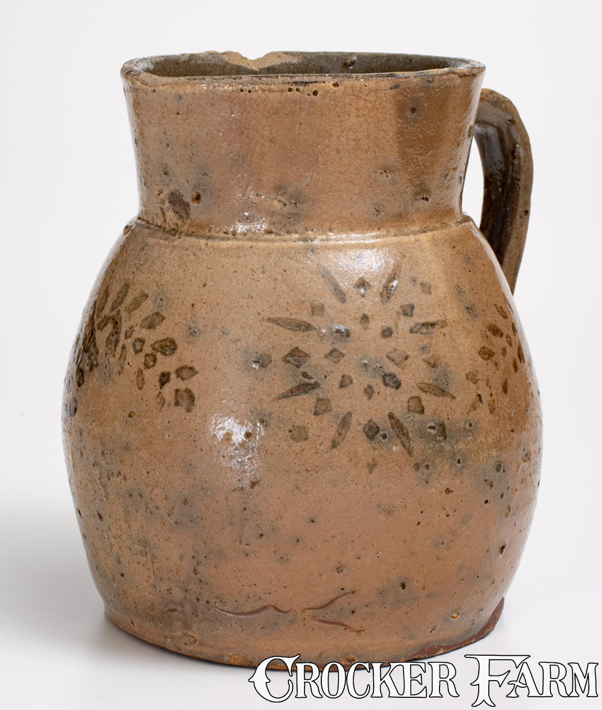 Very Rare Whelchel Family, Gaffney, SC Stoneware Pitcher with