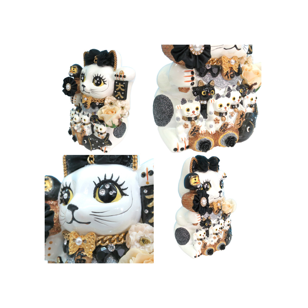 招き猫 置物 貯金箱 プリンセスキャット 特大 C406