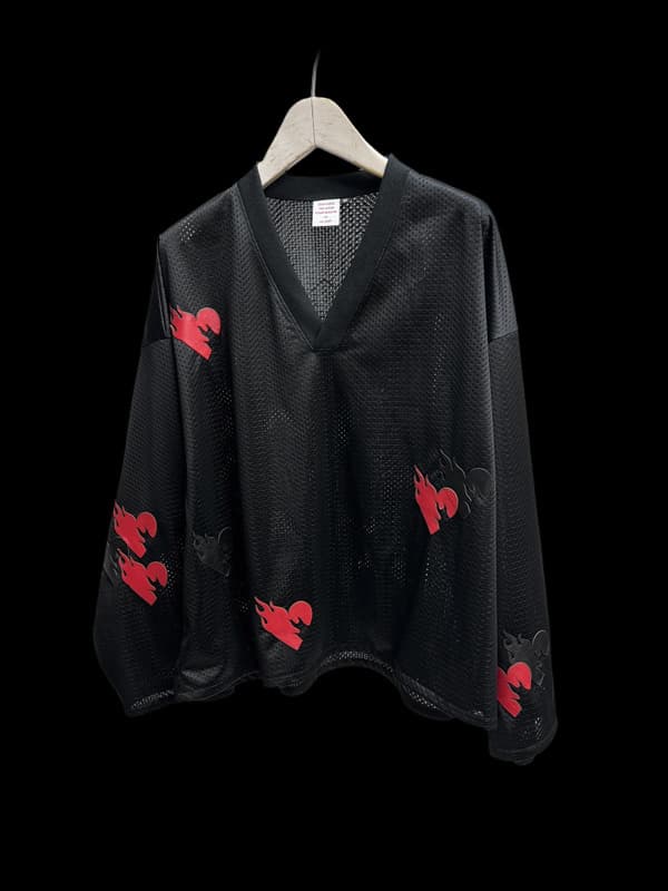 BLACK ROSE MESH LONG T of AMNJX