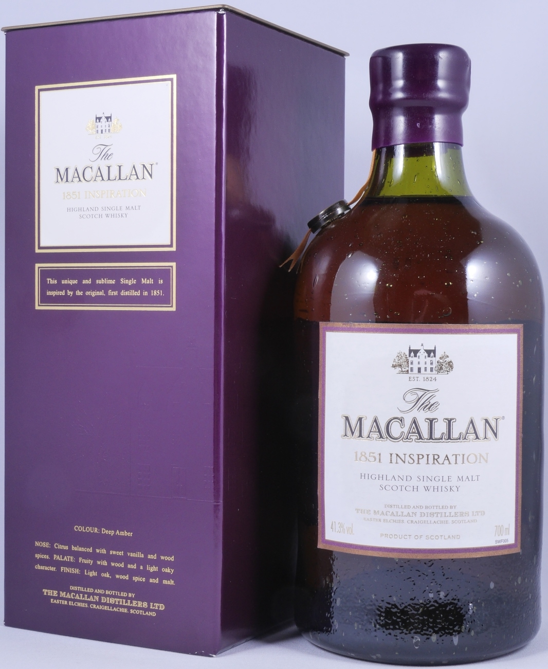 Macallan 1851 Inspiration Limited Edition 2010 Scotch Whisky 41.3% ABV