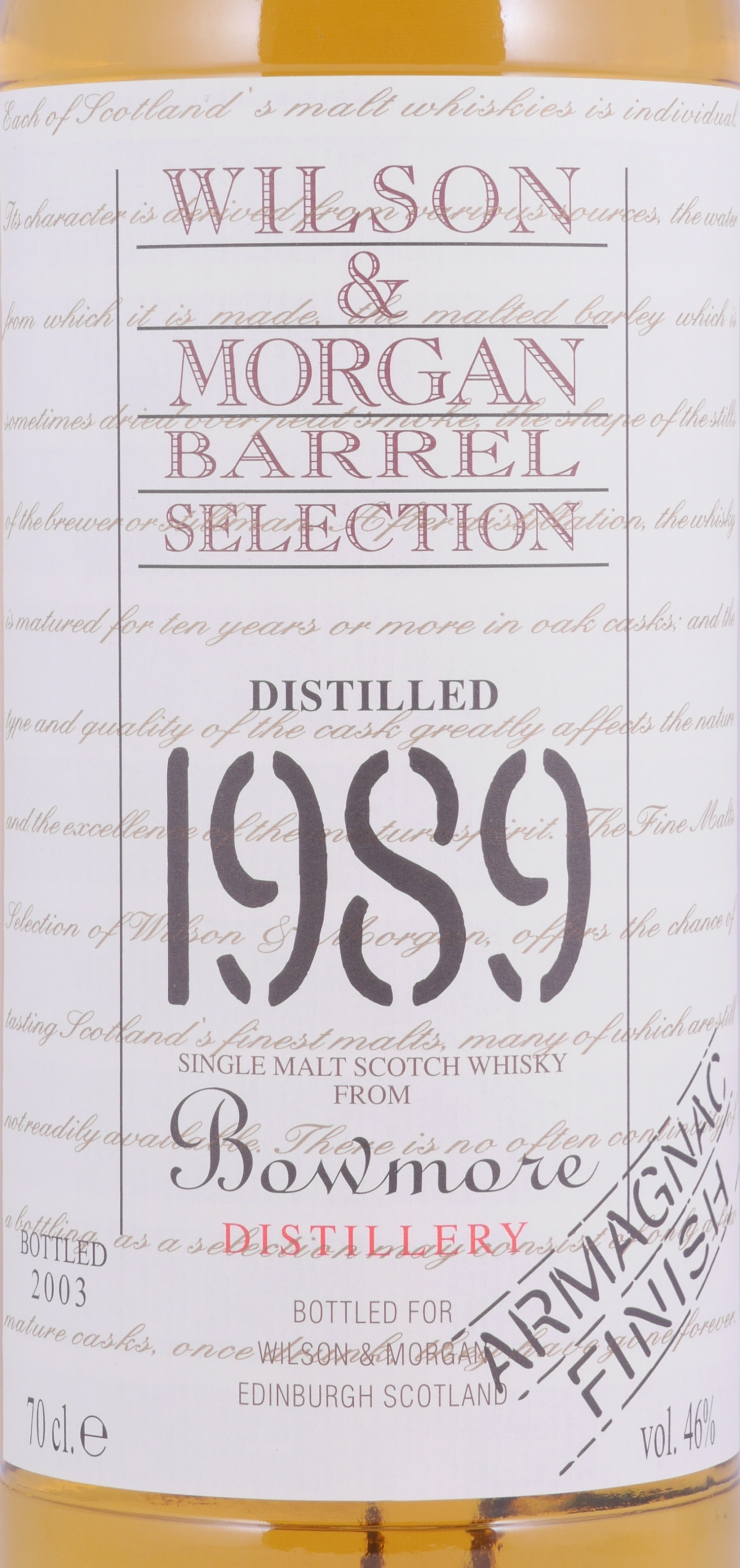 Buy Bowmore 1989 14 Years-old Armagnac Finish Wilson and Morgan