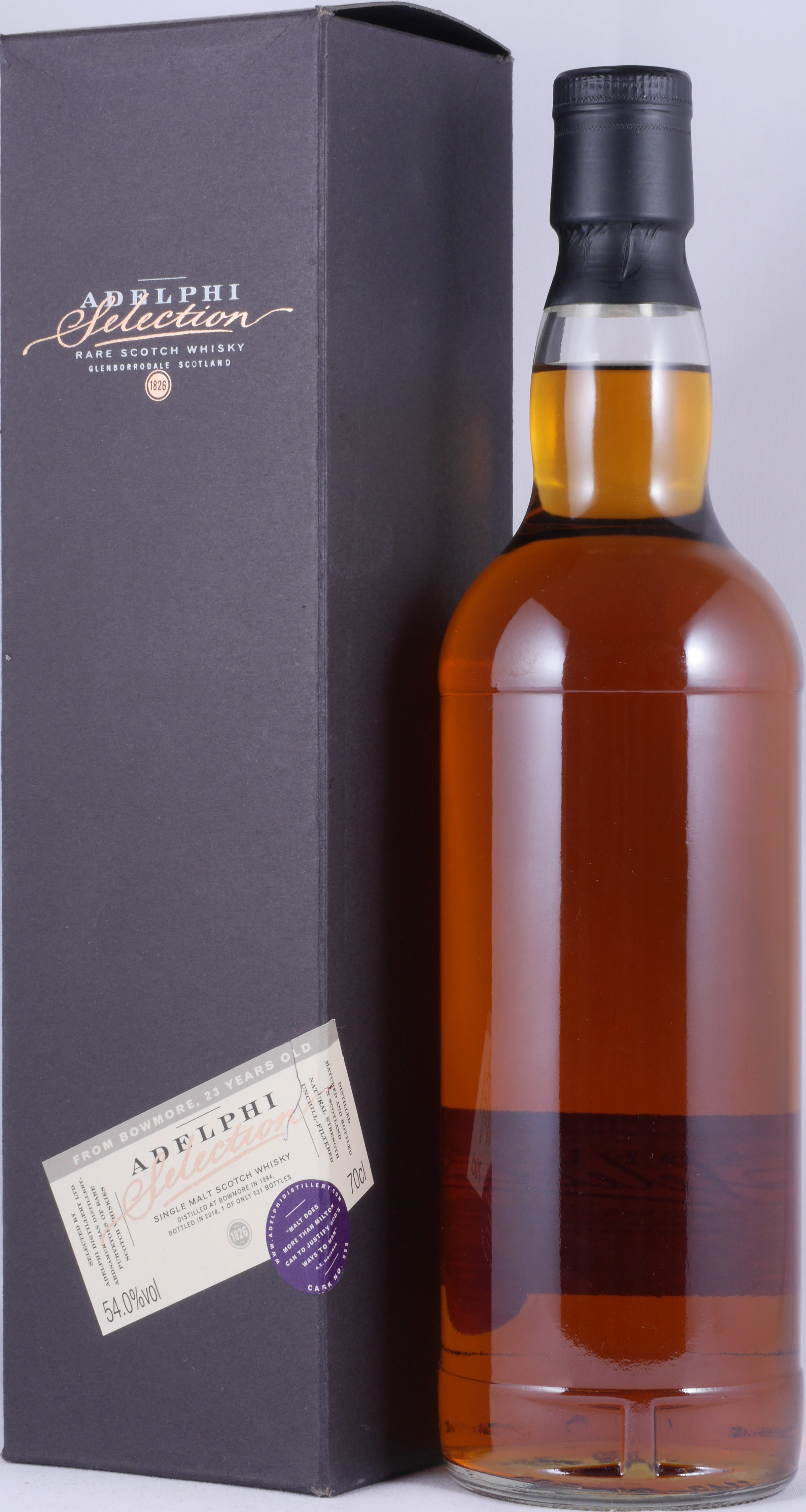 Bowmore 1994 23 Year Refill Shery Cask No. 555 Scotch Whisky 54.0%