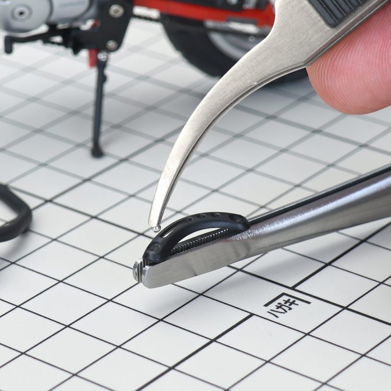 ラバーグリップ付 ステンレスピンセット【はじピン】 先丸鷲型120mm