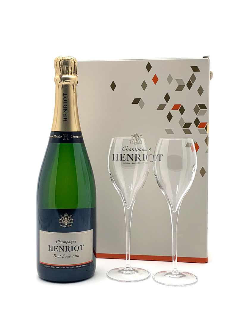 アンリオ｜スーヴェラン ブリュット ＆ シャンパングラス 2客セット