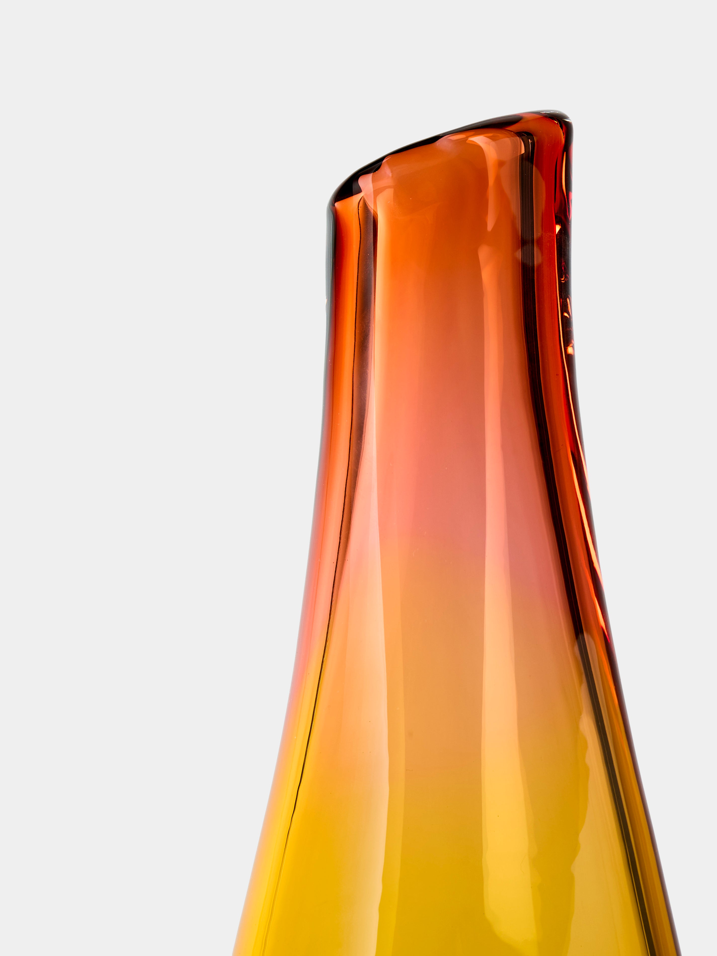 Orange Archive Cinnamon Cigarillo Hand-Blown Glass Vase (19in/48cm