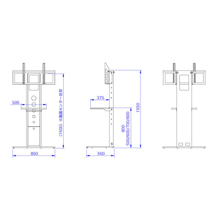 送料無料】国産テレビスタンド 55-70インチ対応 壁寄せテレビスタンド