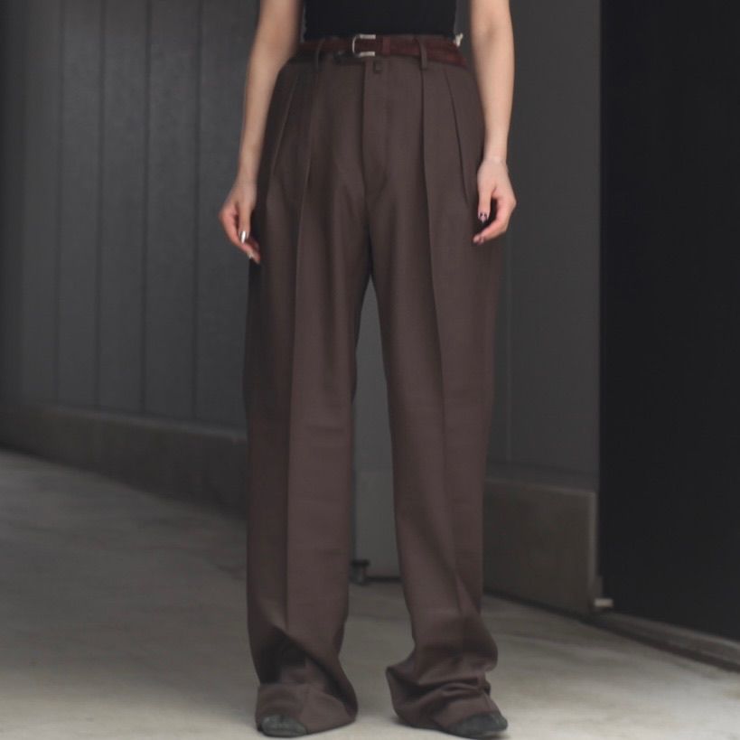 neat NEAT ニート スラックス ボトムスダークブラウン 無地 サイズ46