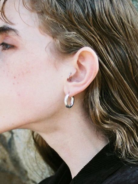 TEN. - 【両耳用】インターポーズピアス SV シルバー シンプル