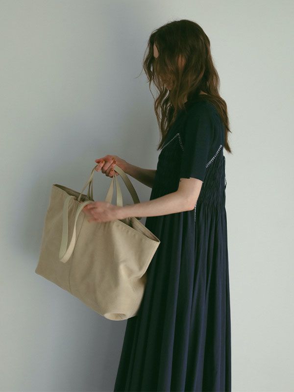 ETRE TOKYO - スウェードビッグトートバッグ - LIGHT BEIGE | ADDICT