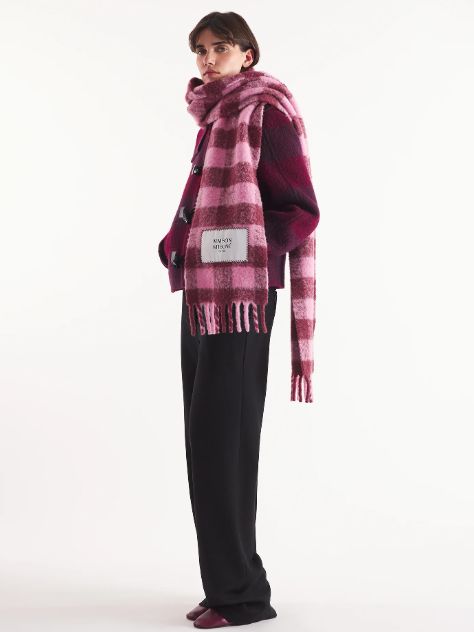 MAISON KITSUNÉ - アルパカ ストライプ マフラー - CHECK BRUSHED