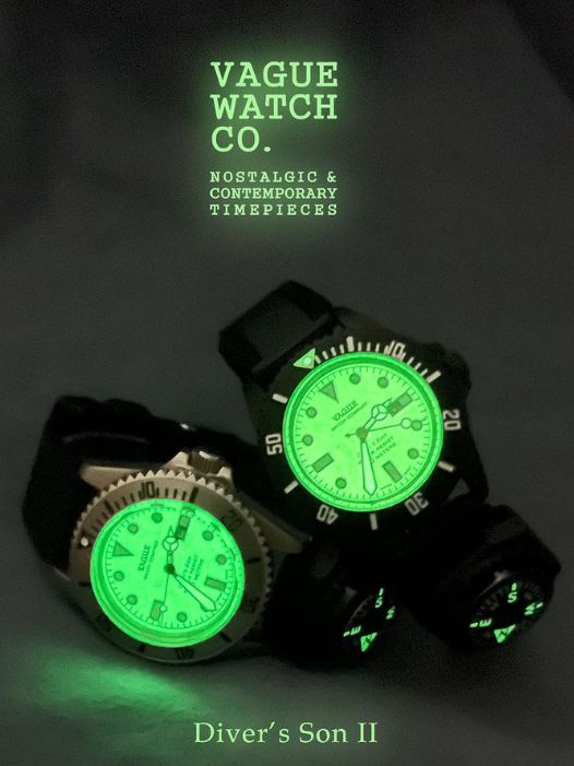 VAGUE WATCH CO. - Diver's Son Ⅱ- BLACK - クオーツ式腕時計