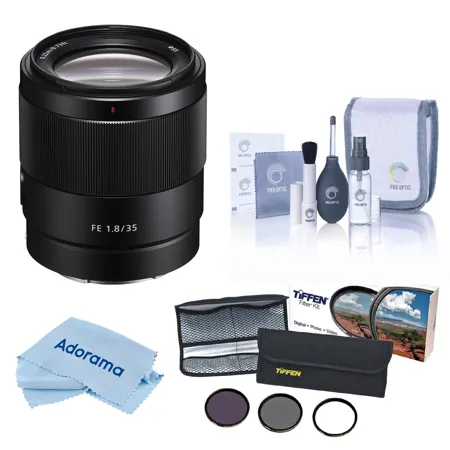 Sony FE 35mm f/1.8 Lens, Bundle with 55mm Filter Kit SEL35F18F C