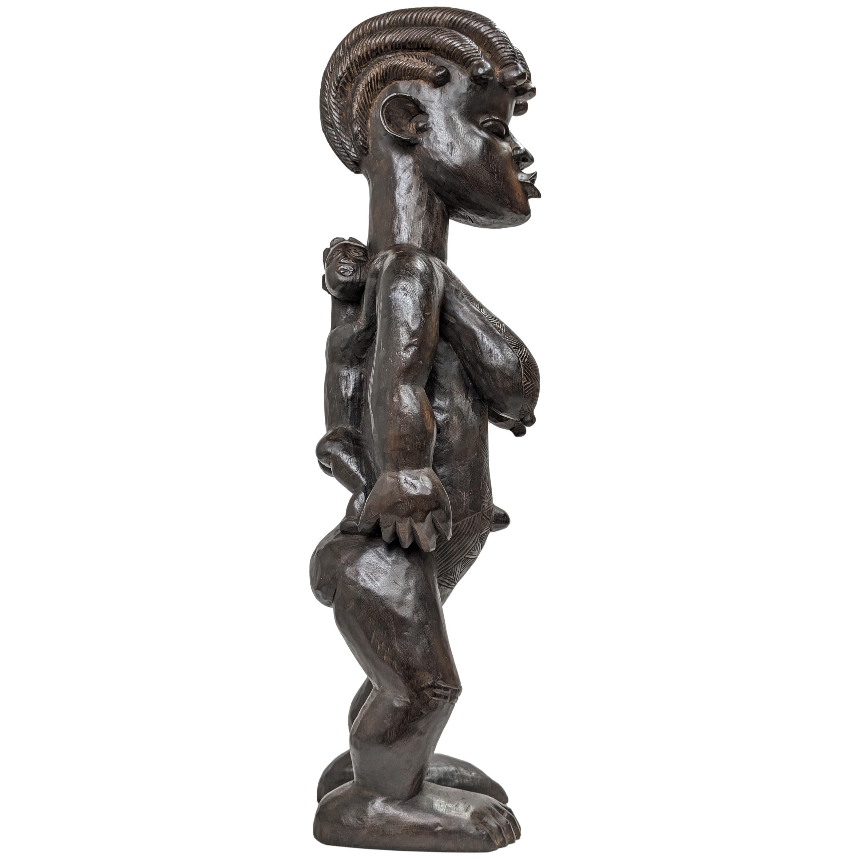 アフリカ トーゴ北部 母子像 プリミティブアート 木彫り 民間信仰