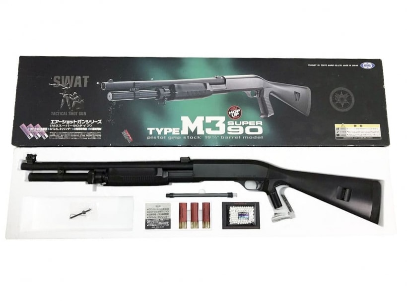 東京マルイ ベネリM3スーパー90エアコキ+ショル型マガジン5つ 東京