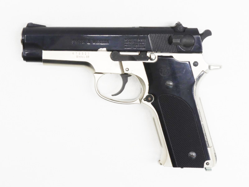 MGC] S&W M59 シルバーフレーム 組立キット組立済 発火モデルガン