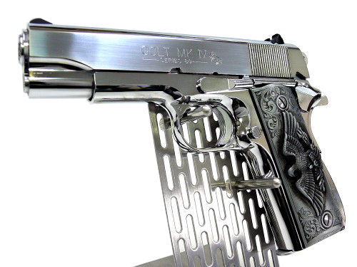 WA] コルトコンバットコマンダー プレミアム / シルバー ガスブロー