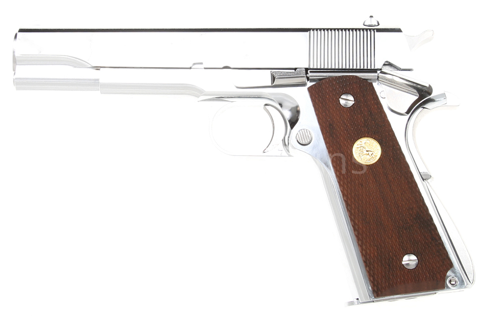 Colt Government Mark IV, Series 70, nickel finish, GBB, Tokyo