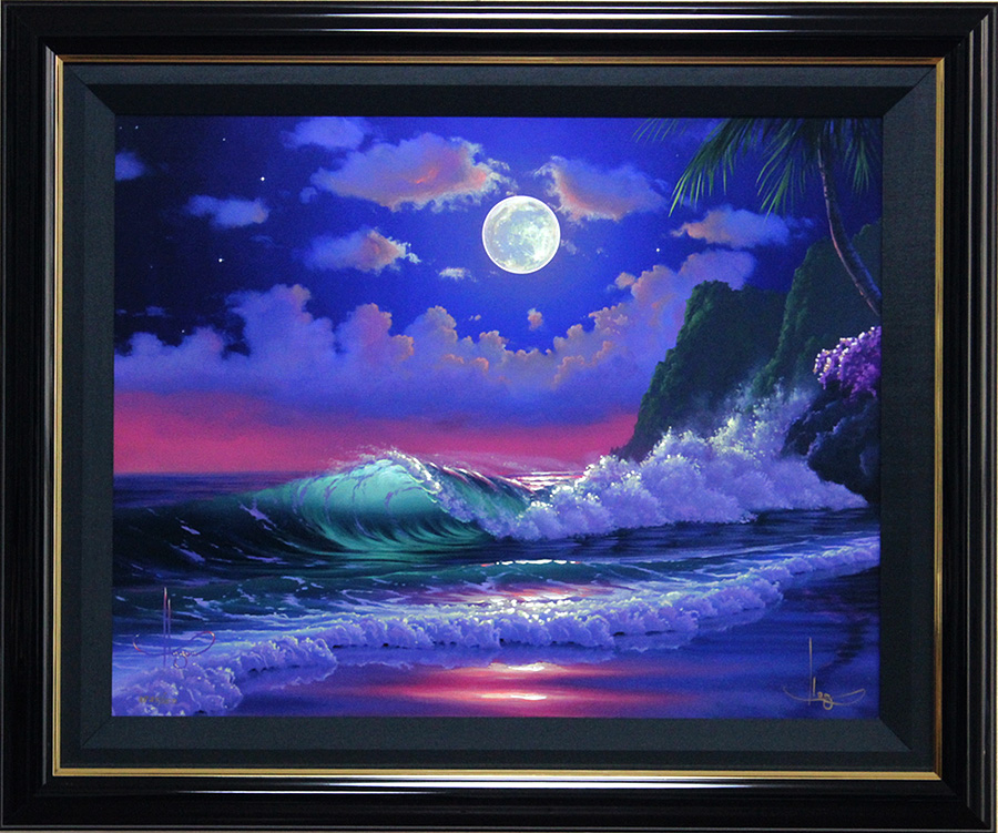 32×41㎝「冬空と民家」油彩・原画・F6