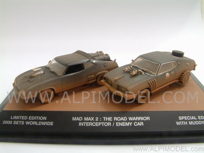 auto-art Mad Max 2 The Road Warrior set Interceptor + Enemy Car