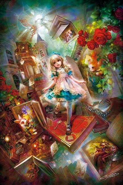 生産終了】エヴァンジェル 光る ジグソーパズル 1000ピース アップル