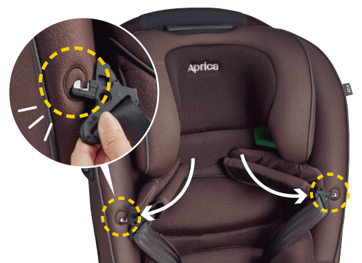 Aprica チャイルドシート ブラウン ISOFIX チャイルドシート☆Aprica