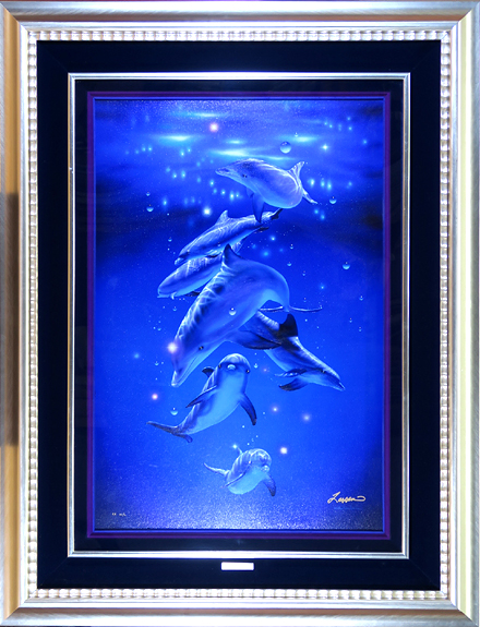 ラッセン 絵画「マジカルモーメント」イルカ