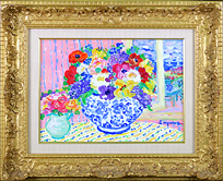 レスリー・セイヤー「グリーンウイッカーズチェア」シルクスクリーン