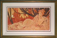 新春特別価格‼️ミュシャ「音楽」リトグラフ 版上と刷り師鉛筆サイン