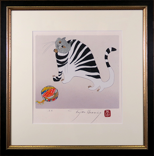 専用 真作 フジ子・ヘミング 直筆サイン 猫十態 ソニア 84/200 フジ子