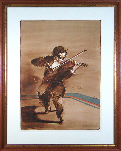 ワイズバッシュ 絵画 横を向くバイオリニスト ワイズバッシュ 絵画 横