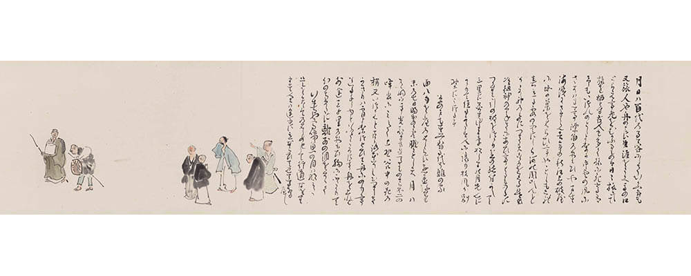 zz16 重要文化財 奥の細道 画巻 2巻 与謝野蕪村筆 松尾芭蕉