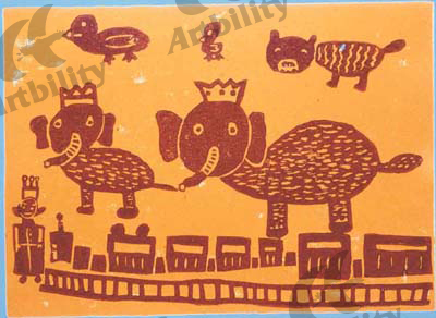 作品番号:2567 空飛ぶゾウ