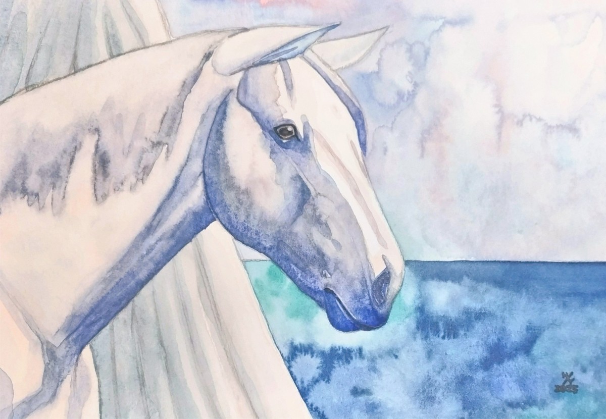 高原の馬」 by 水辺｜Artmeter｜暮らしを彩るアートが、きっと見つかる