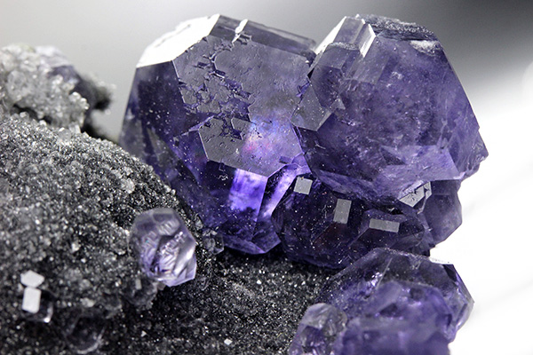 中国福建省産パープルフローライト原石-099水晶クラスター、天然石