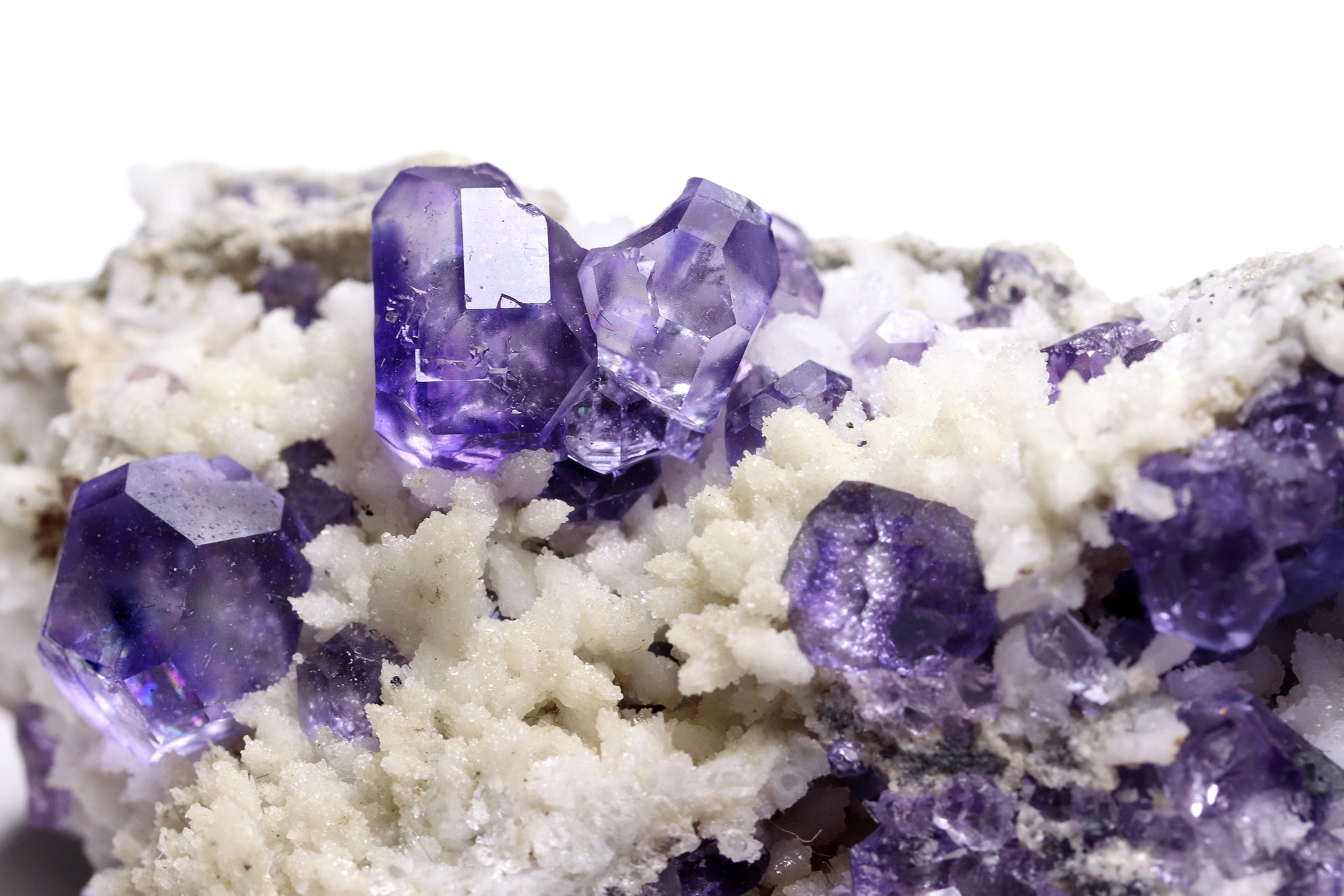 店長厳選】中国福建省産パープルフローライトクラスター（カルサイト